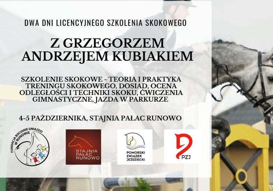 Twoje jeździectwo na nowym poziomie? Szkolenie z Grzegorzem Andrzejem Kubiakiem