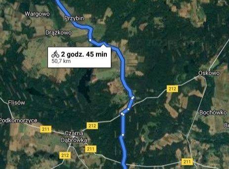 trasa nad jezioro Jasień 2 h 45 min